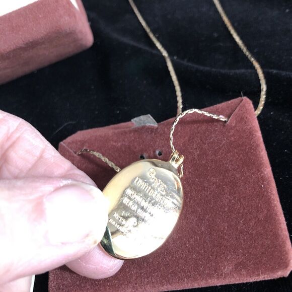 Vintage 24k Vermeil REED & BARTON Damascene Berta Hummel Pendant - Picture 3 of 5